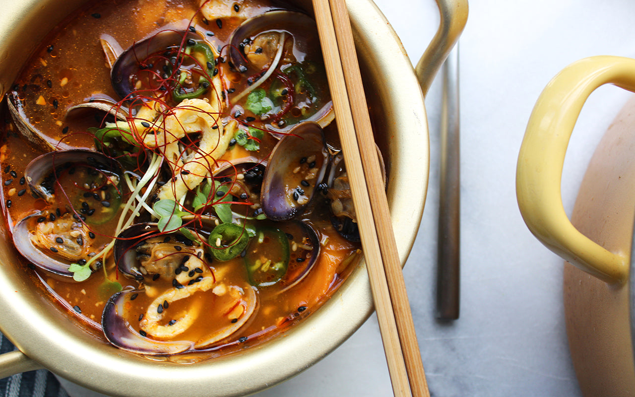 Korean Clams in Broth