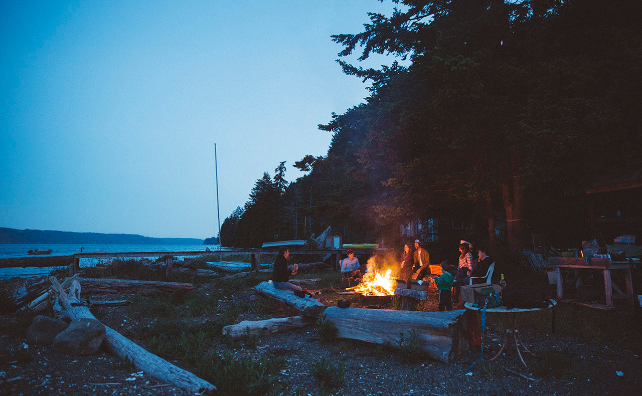 Beach scene at Hama Hama Oysters by Laura Dart